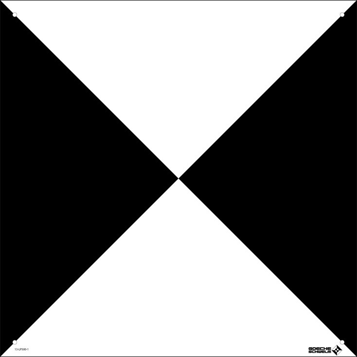 Flygsignal 50x50cm Trekantiga fält