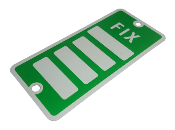 Distansskylt FIX aluminium
