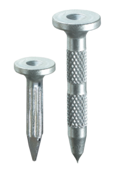 Spik med plant huvud och centreringshål